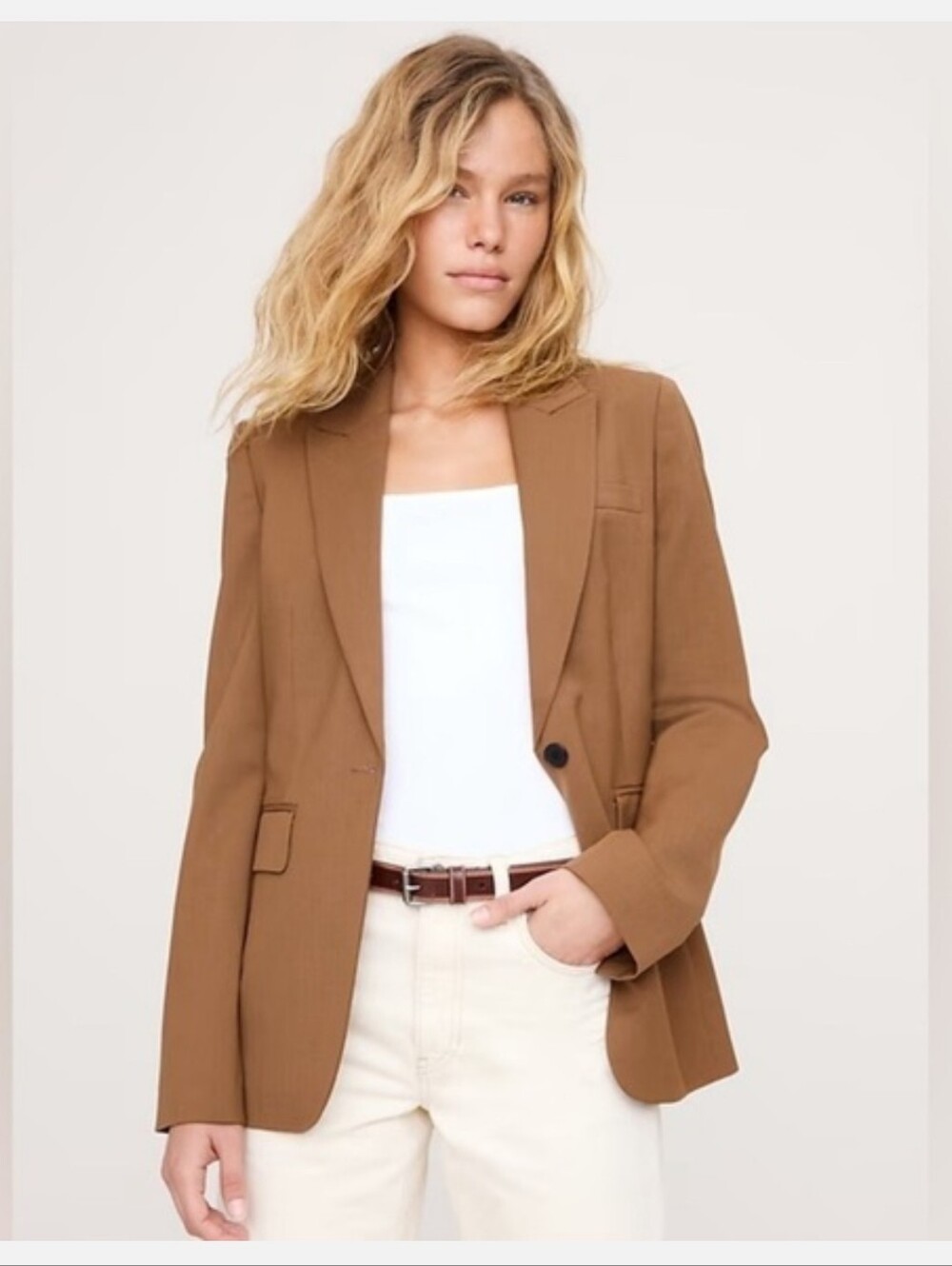 Banana Republic - Saddle Brown Italian Wool Women's Blazer - Size 4 - LIKE NEW